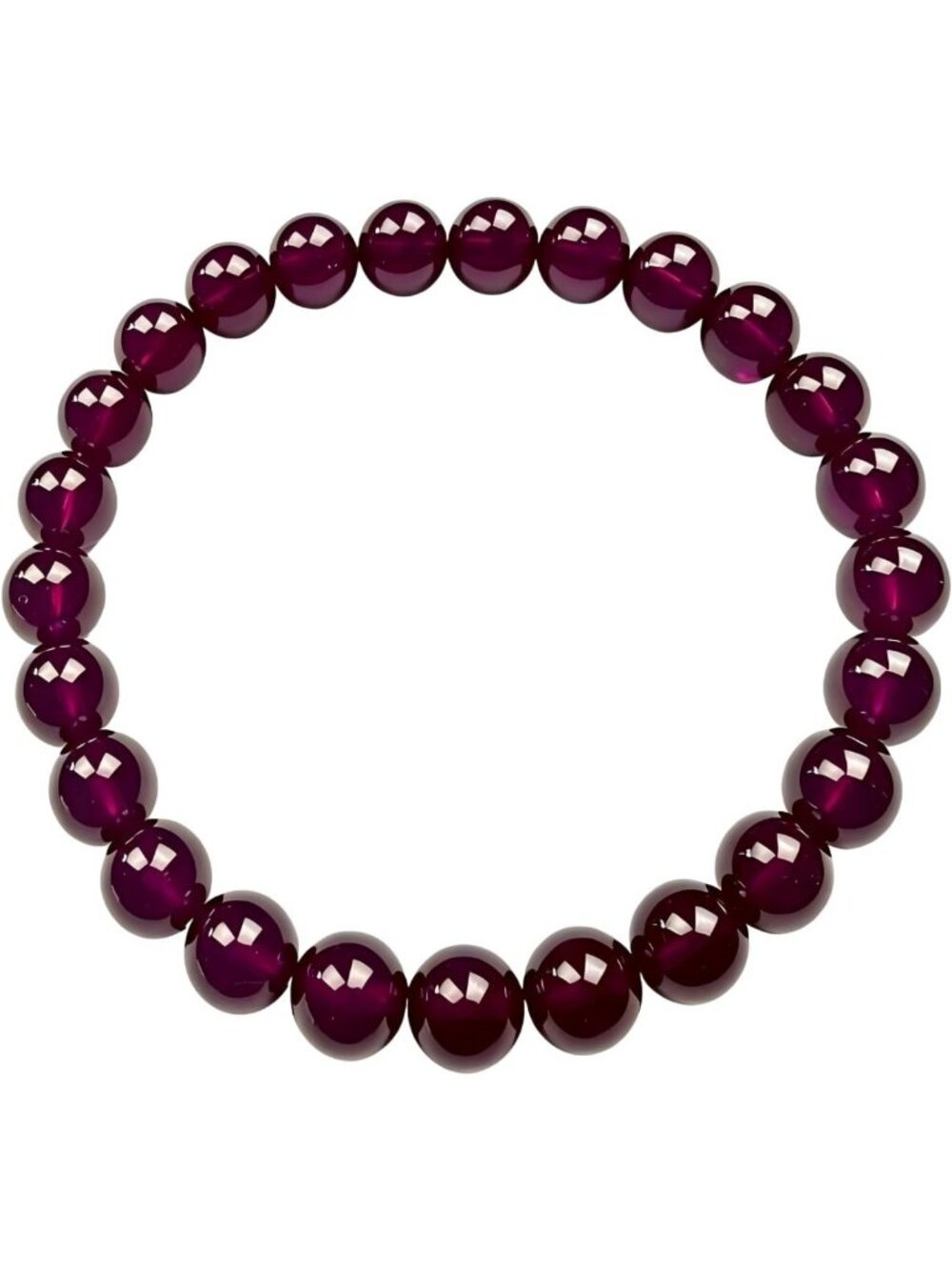 8mm Natural Wine Red Garnet Stretch Bracelet - Elegant Women's Jewelry Accessory